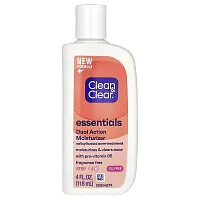 Clean &amp; Clear, Essentials, Dual Action Moisturizer, Fragrance Free, 4 fl oz (118 ml)