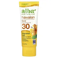 Alba Botanica, Hawaiian Face Sunscreen Lotion, SPF 30, Fragrance Free, 3 fl oz (89 ml)