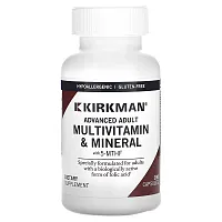 Kirkman Labs, Advanced Adult Multivitamin &amp; Minerals with 5-MTHF, 180 Capsules