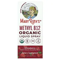 MaryRuth&#x27;s, Organic Methyl B12 Liquid Spray, Extra Strength, Strawberry, 1 fl oz (30 ml)