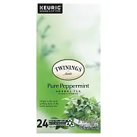 Twinings, Herbal Tea, Pure Peppermint, Caffeine Free, 24 K-Cups, 0.11 oz (3 g) Each