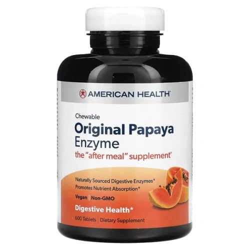 American Health, Original Chewable Papaya Enzyme, 600 Tablets