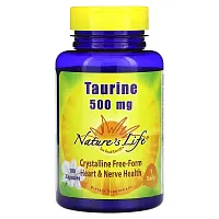 Nature&#x27;s Life, Taurine, 500 mg, 100 Capsules