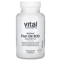 Vital Nutrients, Ultra Pure Fish Oil 800, Triglyceride Form, Lemon, 90 Softgels