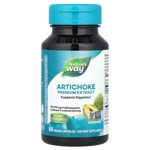 Nature&#x27;s Way, Artichoke, Premium Extract, 60 Vegan Capsules