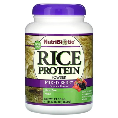 NutriBiotic, Rice Protein Powder, Mixed Berry, 1 lb. (600 g)