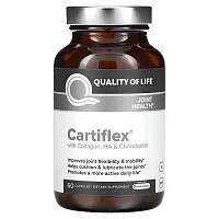 Quality of Life, Cartiflex with Collagen, HA &amp; Chondroitin, 60 Capsules