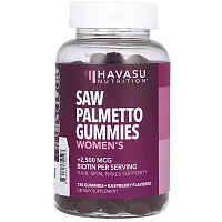 Havasu Nutrition, Women&#x27;s Saw Palmetto Gummies, Raspberry, 120 Gummies