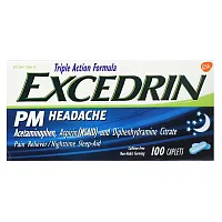 Excedrin, PM Headache, 100 Caplets