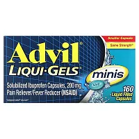 Advil, Liqui-Gels, Minis, 200 mg, 160 Liquid Filled Capsules