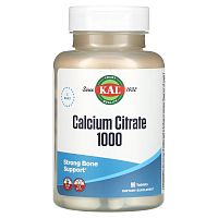 KAL, Calcium Citrate , 1,000 mg, 90 Tablets