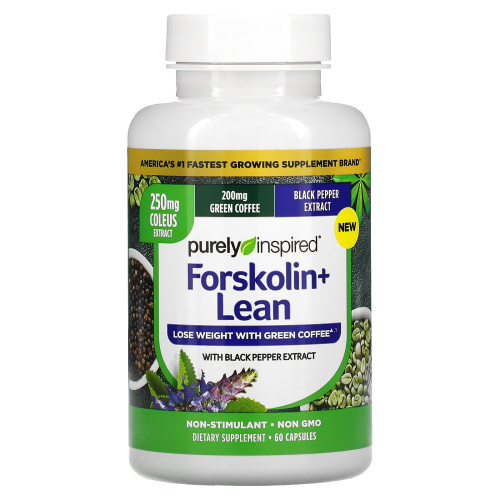 Purely Inspired, Forskolin + Lean, 60 Capsules фото 3