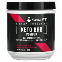 Sierra Fit, Keto BHB в порошке, бета-гидроксибутират, вкус ягодного лимонада, 158 г (5,55 унции)