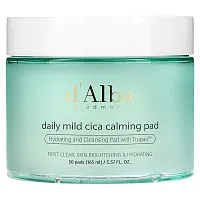 d&#x27;Alba, Daily Mild Cica Calming Pad, 50 Pads, 5.57 fl oz (165 ml)