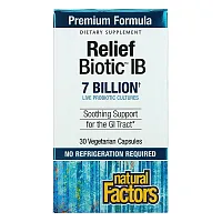 Natural Factors, ReliefBiotic IB, 7 Billion, 30 Vegetarian Capsules