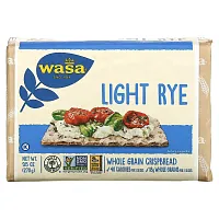 Wasa Flatbread, цельнозерновые хрустящие хлебцы, светлая рожь, 270 г (9,5 унции)