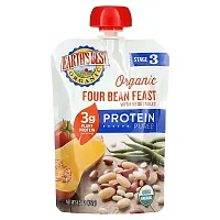 Earth&#x27;s Best, Organic Protein Puree, 2+ Years, Four Bean Feast with Vegetables, 4.5 oz (127 g)