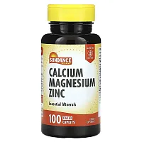 Sundance Vitamins, Calcium, Magnesium, Zinc, 100 Coated Caplets