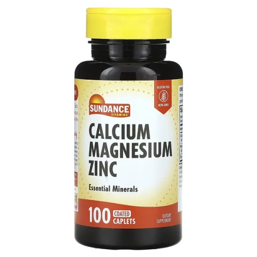 Sundance Vitamins, Calcium, Magnesium, Zinc, 100 Coated Caplets