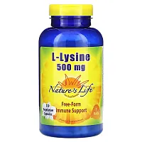 Nature&#x27;s Life, L-Lysine, 500 mg, 250 Vegetarian Capsules