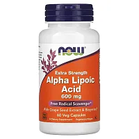 NOW Foods, Alpha Lipoic Acid, Extra Strength, 600 mg, 60 Veg Capsules