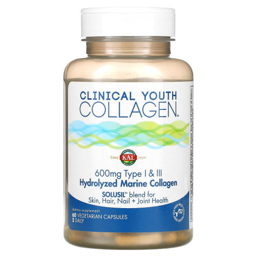 KAL, Clinical Youth Collagen, коллаген, 60 вегетарианских капсул