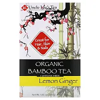 Uncle Lee&#x27;s Tea, Organic Bamboo Tea, Lemon Ginger, Caffeine Free, 18 Tea Bags, 1.02 oz (28.8 g)