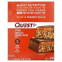 Quest Nutrition, Hero Protein Bar, Crispy Chocolate Caramel Pecan, 12 Bars, 2.12 oz (60 g) Each