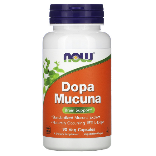 NOW Foods, Dopa Mucuna, 90 растительных капсул