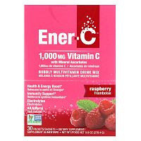 Ener-C, Vitamin C, Multivitamin Drink Mix, Raspberry, 1,000 mg, 30 Packets, 0.3 oz (9.28 g) Each