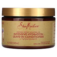 SheaMoisture, Несмываемый кондиционер для интенсивного увлажнения, мед манука и масло мафуры, для очень сухих, поврежденных волос, 340 мл (11,5 жидк. Унции)