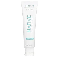 Native, Whitening Toothpaste, With Fluoride, Wild Mint &amp; Peppermint Oil, 4.1 oz (116 g)