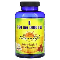 Nature&#x27;s Life, Vitamin E, 268 mg (400 IU), 250 Softgels