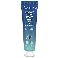 Pacifica, Vegan Care Balm, Coconut Sheer + Probiotics, Lips + Skin, 0.43 fl oz (13 ml)