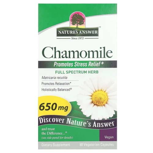 Nature&#x27;s Answer, Chamomile, 650 mg, 90 Vegetarian Capsules