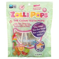 Zollipops, Zollipops, The Clean Teeth Pops, со вкусом тропических фруктов, 3,1 унции