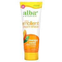 Alba Botanica, Натуральный, смягчающий крем для бритья, Манго и ваниль, 8 унций (227 г)