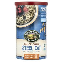 Nature&#x27;s Path, Organic Whole Grain Oats, Quick Cook Steel Cut, 24 oz (680 g)