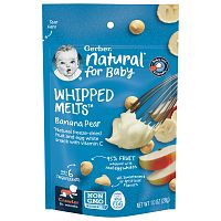 Gerber, Whipped Melts, от 10 месяцев, банановая груша, 28 г (1 унция)