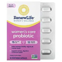 Renew Life, Women&#x27;s Care Probiotic, 15 Billion CFU, 30 Vegetarian Capsules