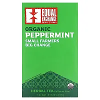 Equal Exchange, Organic Peppermint Tea, Caffeine Free, 20 Tea Bags, 0.99 oz (28 g)