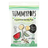 Tummydrops, Peppermint Variety Pack, Hint O&#x27; Lime, Watermelon &amp; Vanilla, 21 Pops