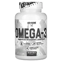 Axe &amp; Sledge Supplements, Basics, Omega-3, Natural Lemon, 90 Softgels