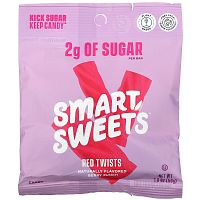 SmartSweets, Red Twists, ягодный пунш, 50 г (1,8 унции)