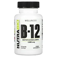 NutraBio, Vitamin B-12, 2,000 mcg, 90 Capsules