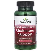 Swanson, Red Yeast Rice Cholesterol Support, 60 Vegan Capsules