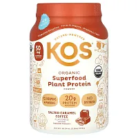 KOS, Organic Superfood Plant Protein Powder, Salted Caramel Coffee, 2.3 lbs (1,036 g)