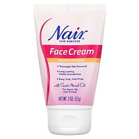 Nair, Hair Remover, Moisturizing Face Cream, 2 oz (57 g)