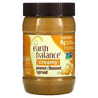 Earth Balance, спред из арахиса и семян льна, сливочный, 453 г (16 унций)