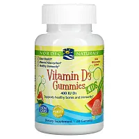 Nordic Naturals, Vitamin D3 Gummies Kids, Wild Watermelon Splash, 400 IU, 60 Gummies